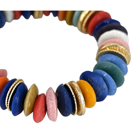 Akola Pilar Rainbow Disc Bead Stretch Bracelet - Picture 7 of 7